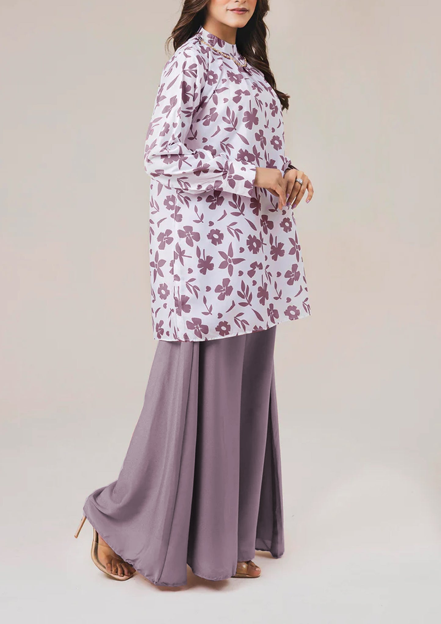 Luxe - Printed Shirt with Palazzo