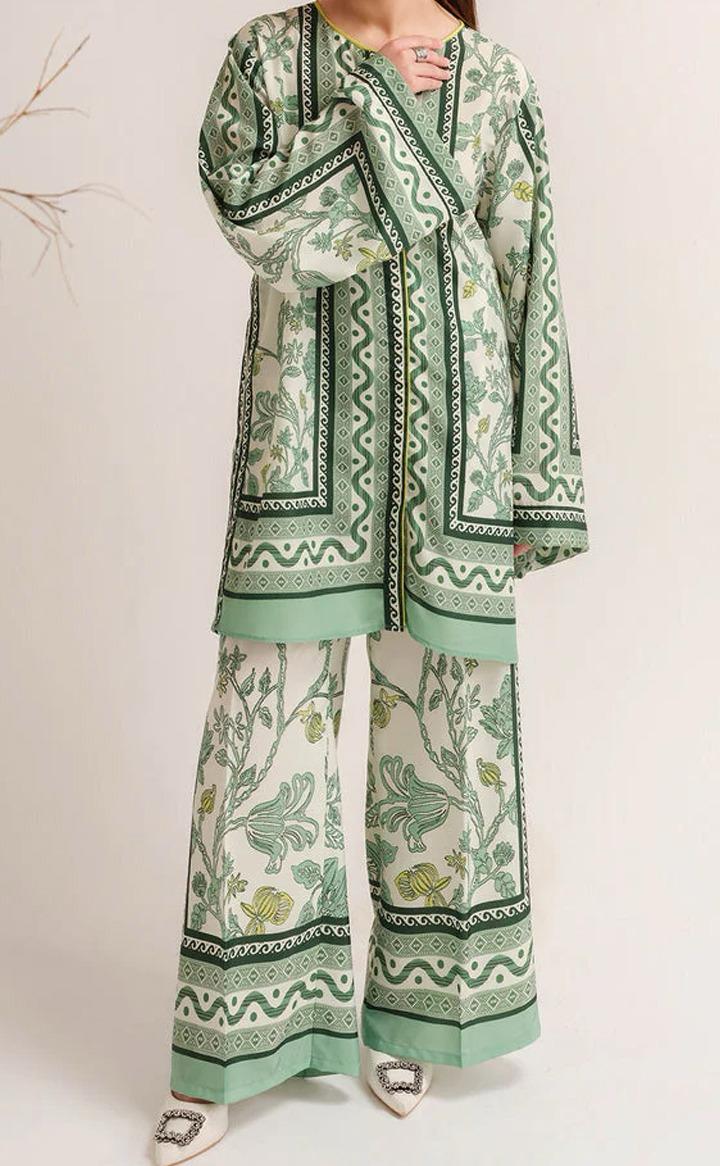 Stitched 2 piece printed shirt and trouse