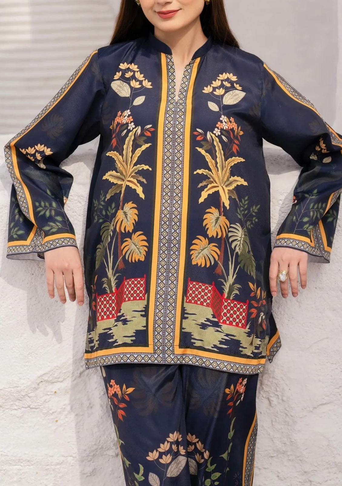 Stitched 2 Piece Printed Shirt and Trouser