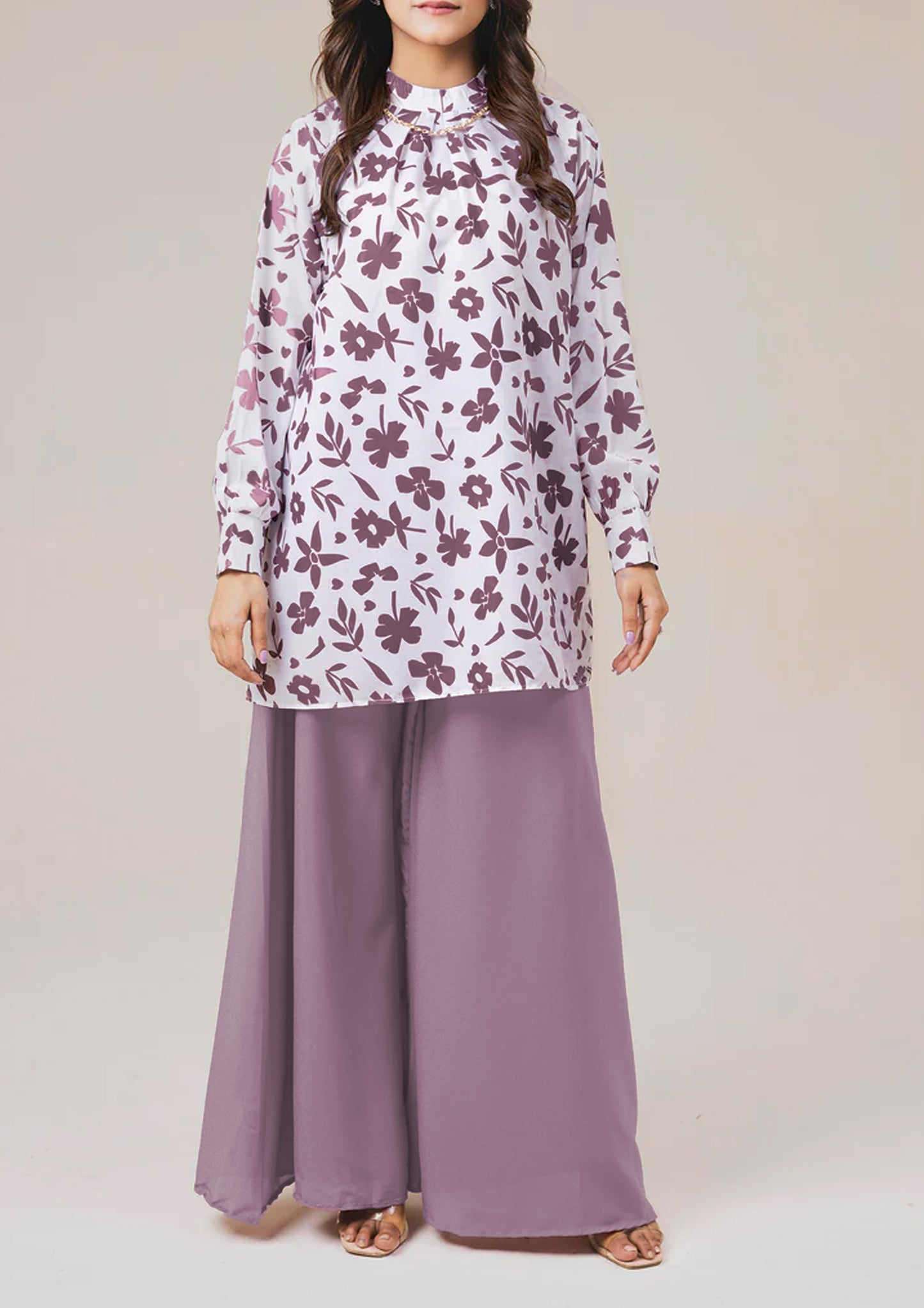 Luxe - Printed Shirt with Palazzo