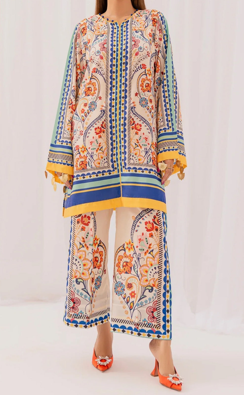 Stitched 2 Piece Printed Shirt and Trouser