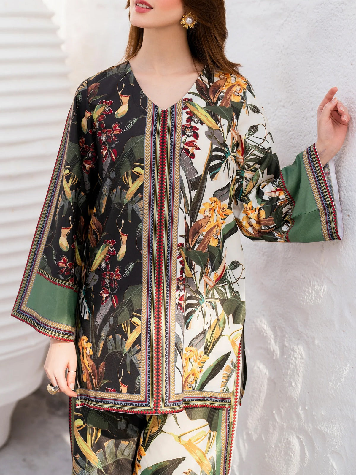 Stitched 2 Piece Printed Shirt and Trouser