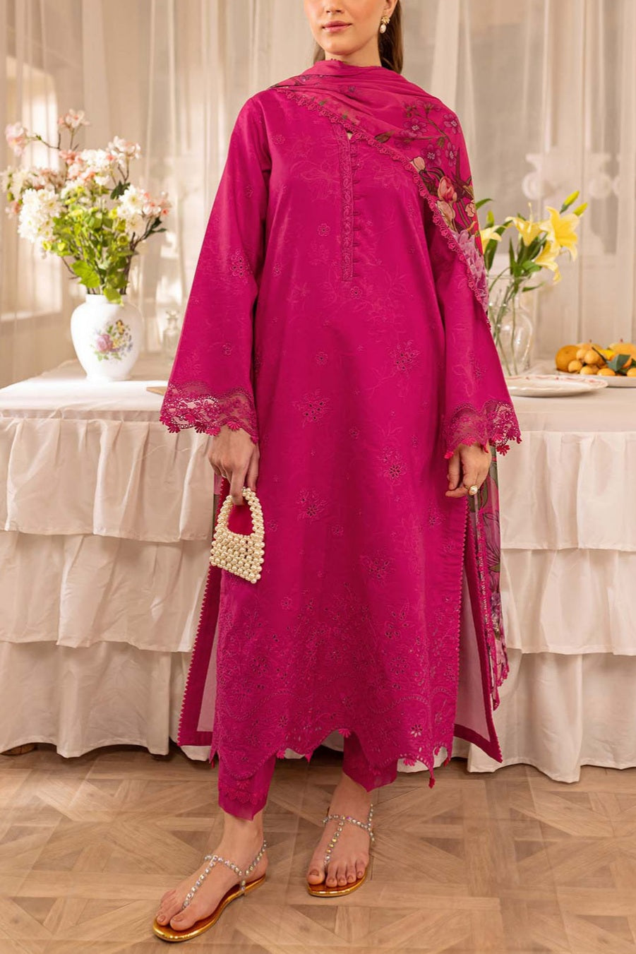 3 Piece - Unstitched Fully Embroidered Lawn
Suit D-1029