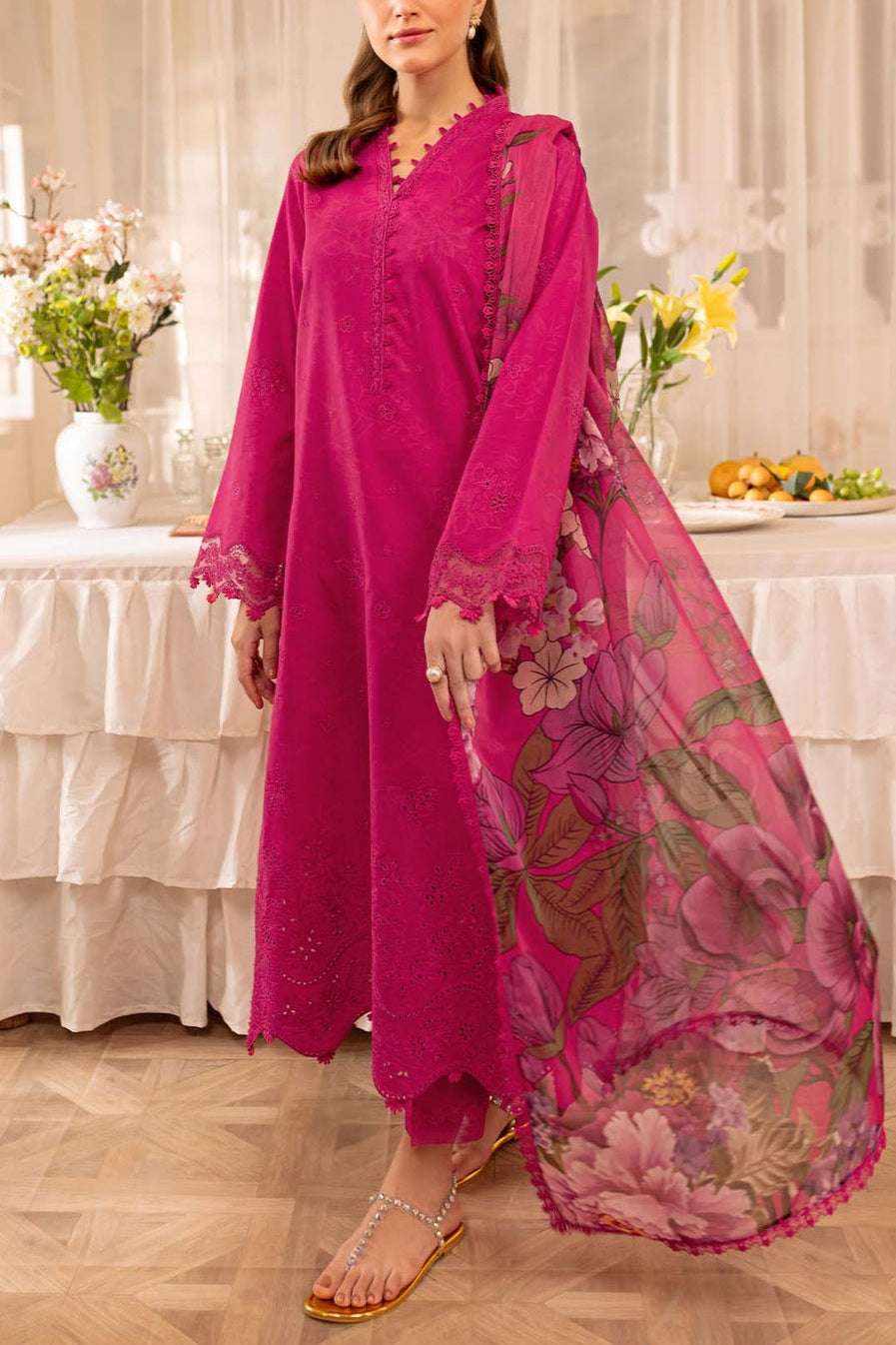 3 Piece - Unstitched Fully Embroidered Lawn
Suit D-1029