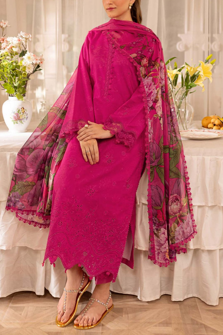 3 Piece - Unstitched Fully Embroidered Lawn
Suit D-1029