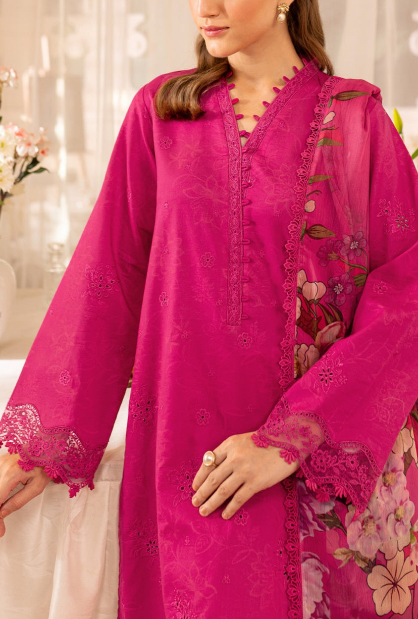 3 Piece - Unstitched Fully Embroidered Lawn
Suit D-1029
